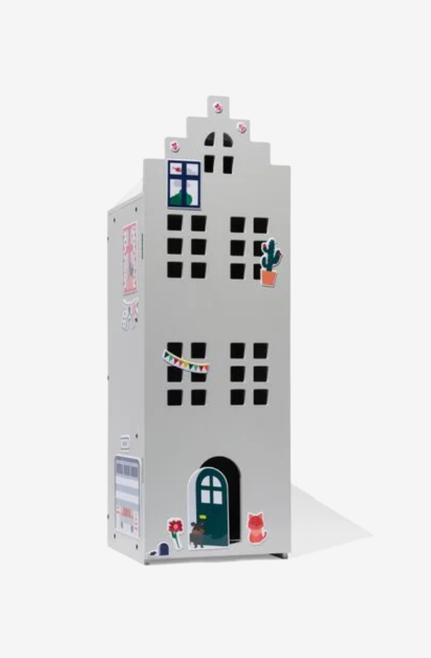 Canal Doll House Wood Confetti Pink 24.5cm x25cm x75cm