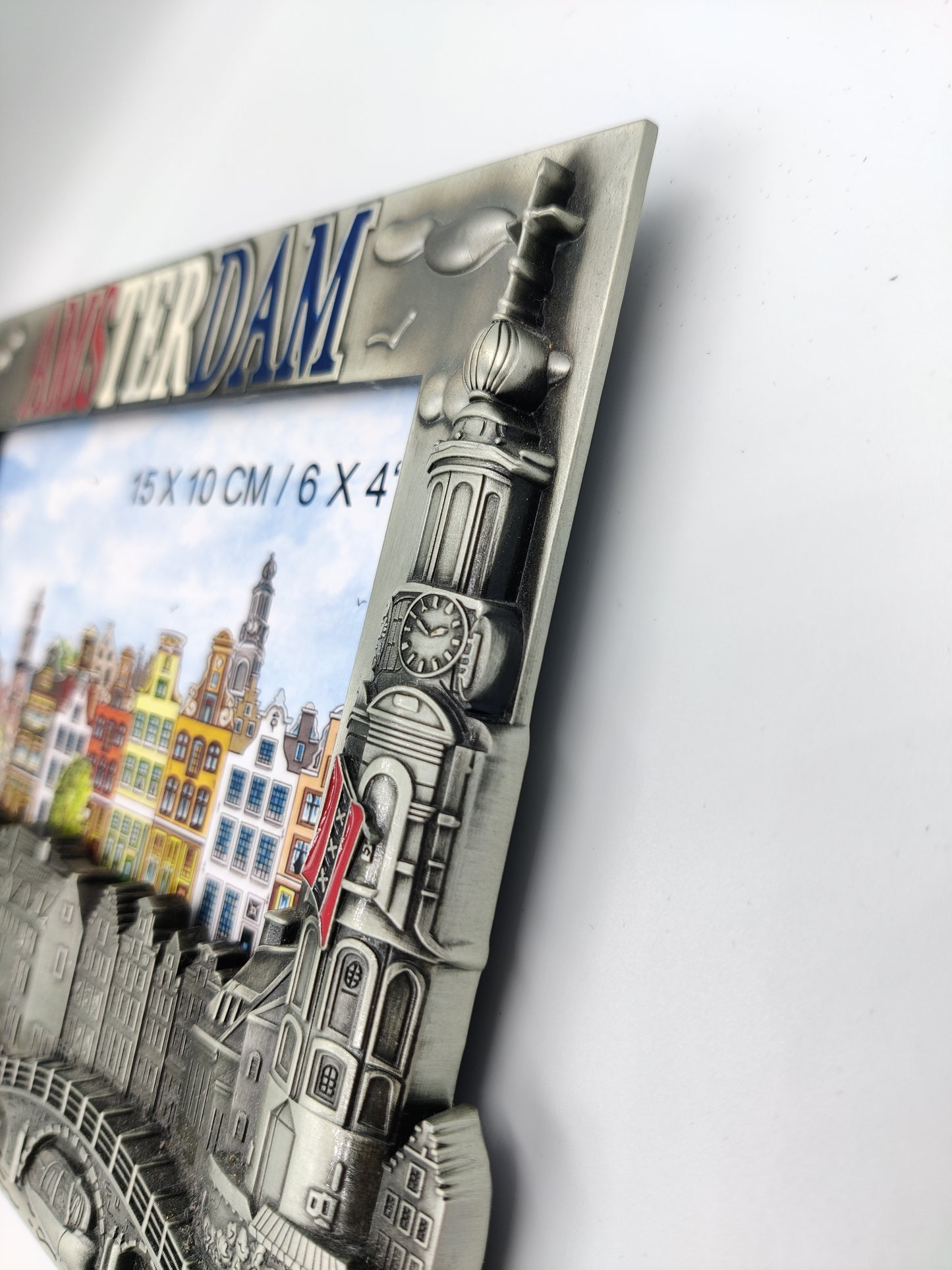 Photo Frame Amsterdam Canal Bridge with Landmarks