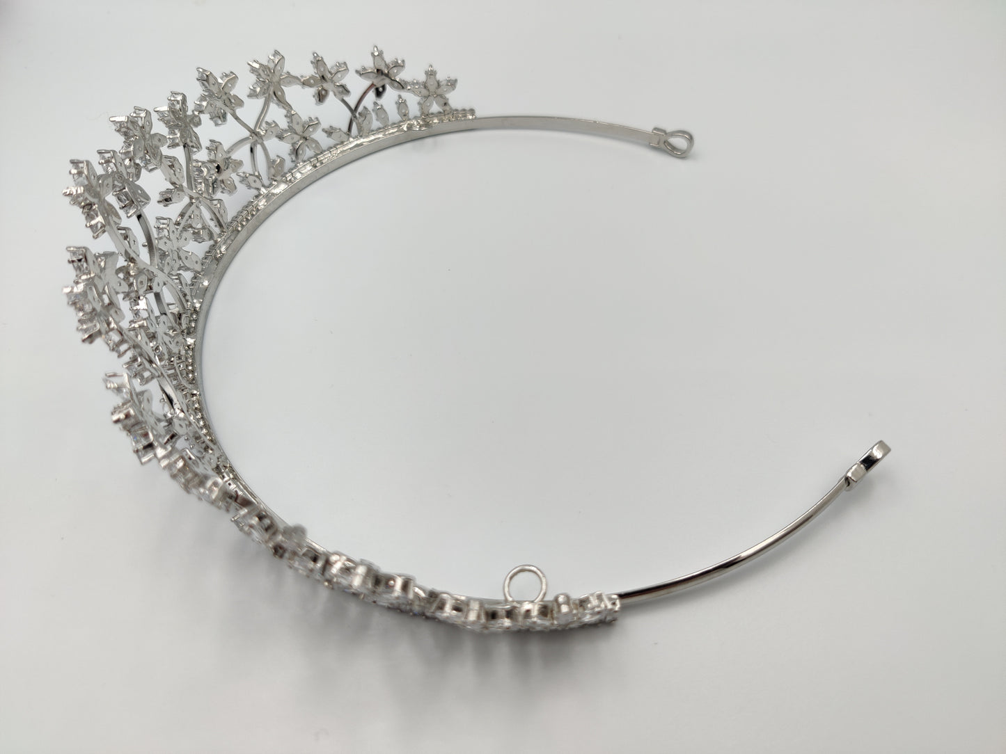 Eternity Floral Tiara Metal with Cubic Zirconia