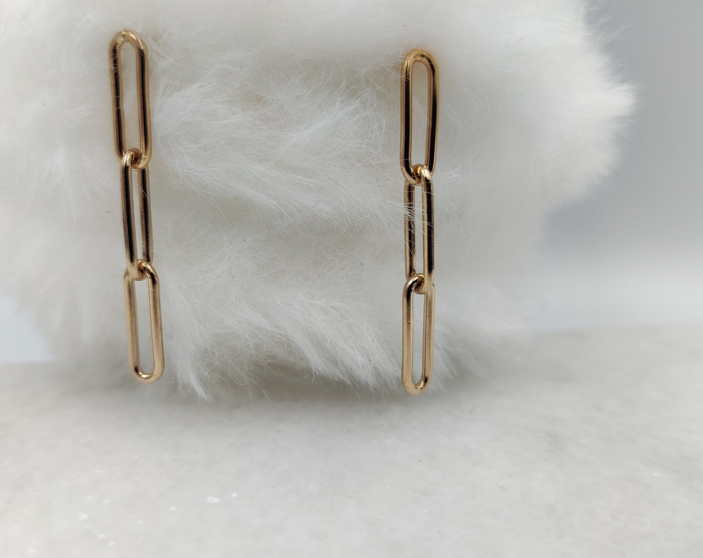Saskia Enlongated Link Drop Ear Posts