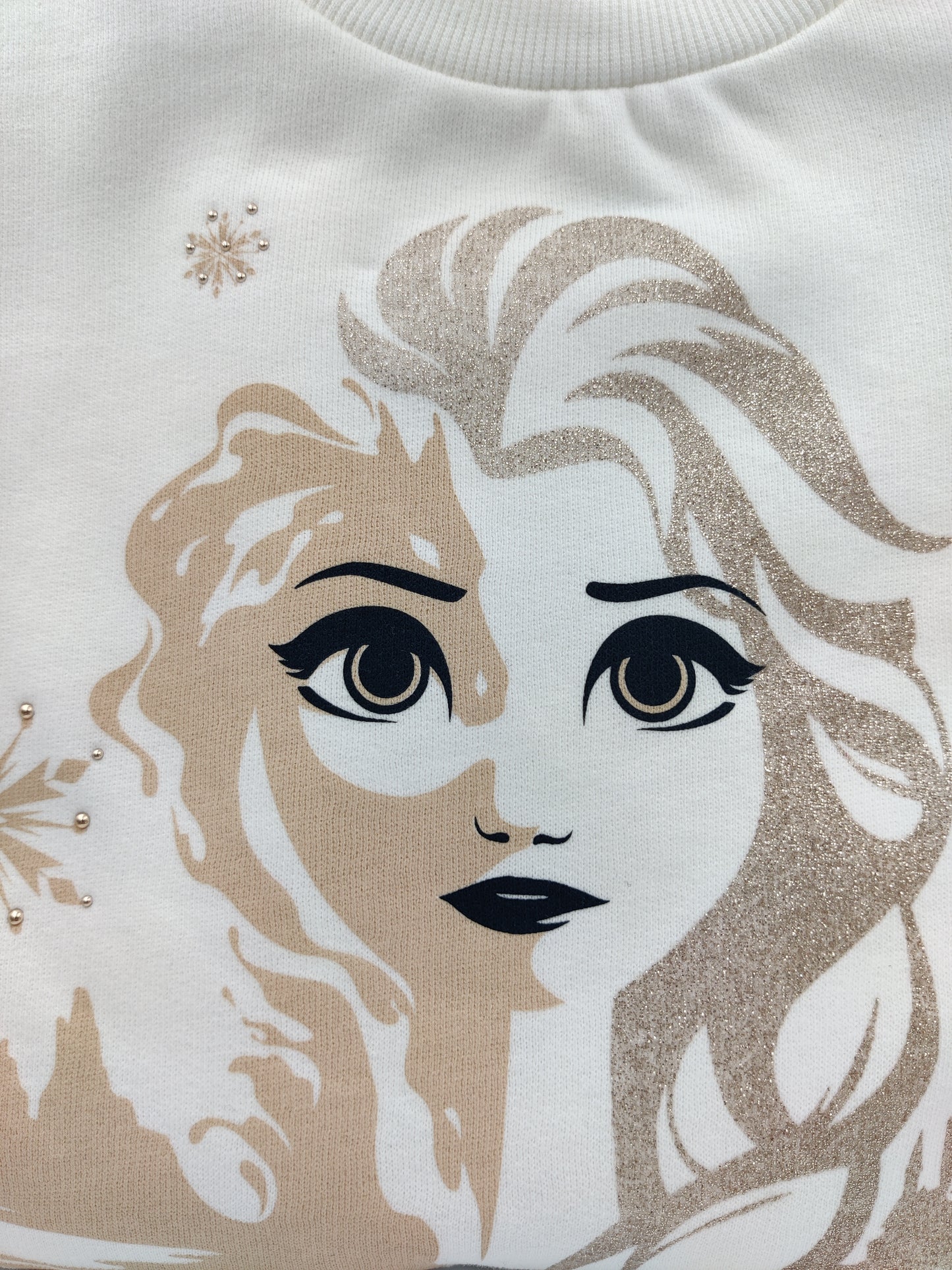 Disney Frozen II Elsa Kids Sweater in Lily White Limited Edition Elsa Face shot