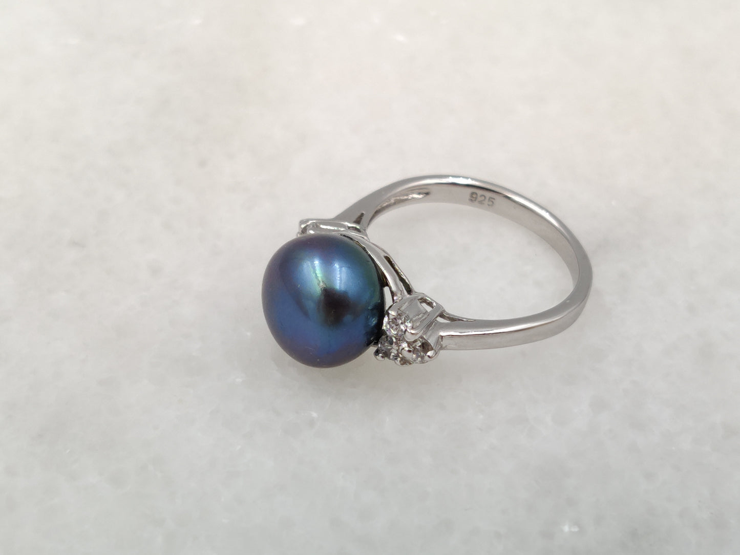 Jet Black Pearl Ring