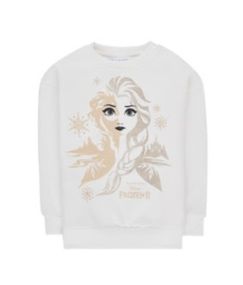Disney Frozen II Elsa Kids Sweater in Lily White Limited Edition overall shot