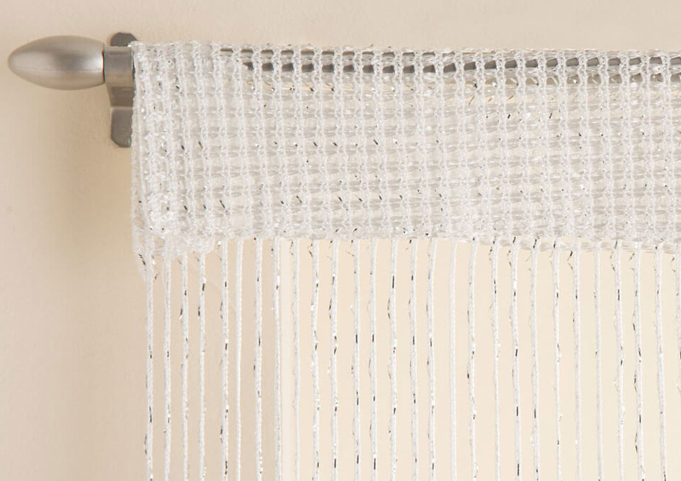 Rainbow Yarn String Curtain Silver Metalic Line String Door Divider Strip Tassel Drape Home Decor, Mode Shot 2
