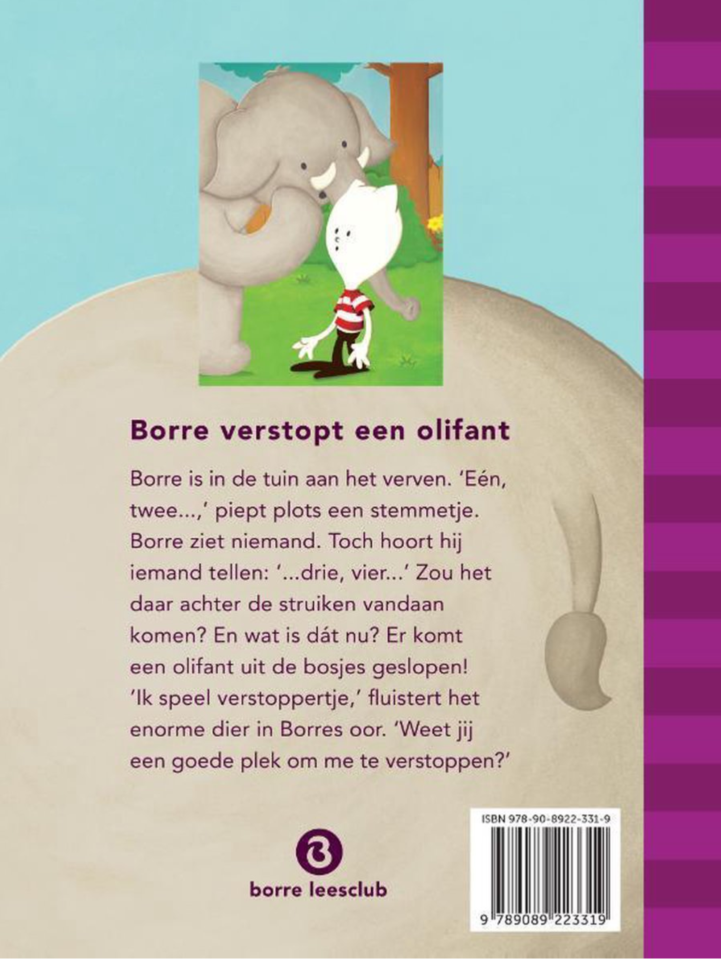 BORRE Verstopt Een Olifant door Jeroen Aalbers, Back Cover shot