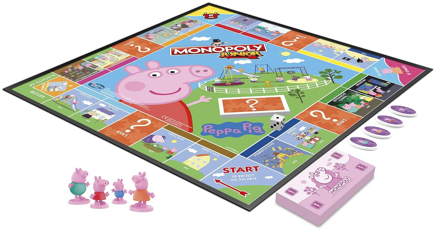 Monopoly Junior Peppa Pig Edition Board Game: Ages 5+ 2-4 people