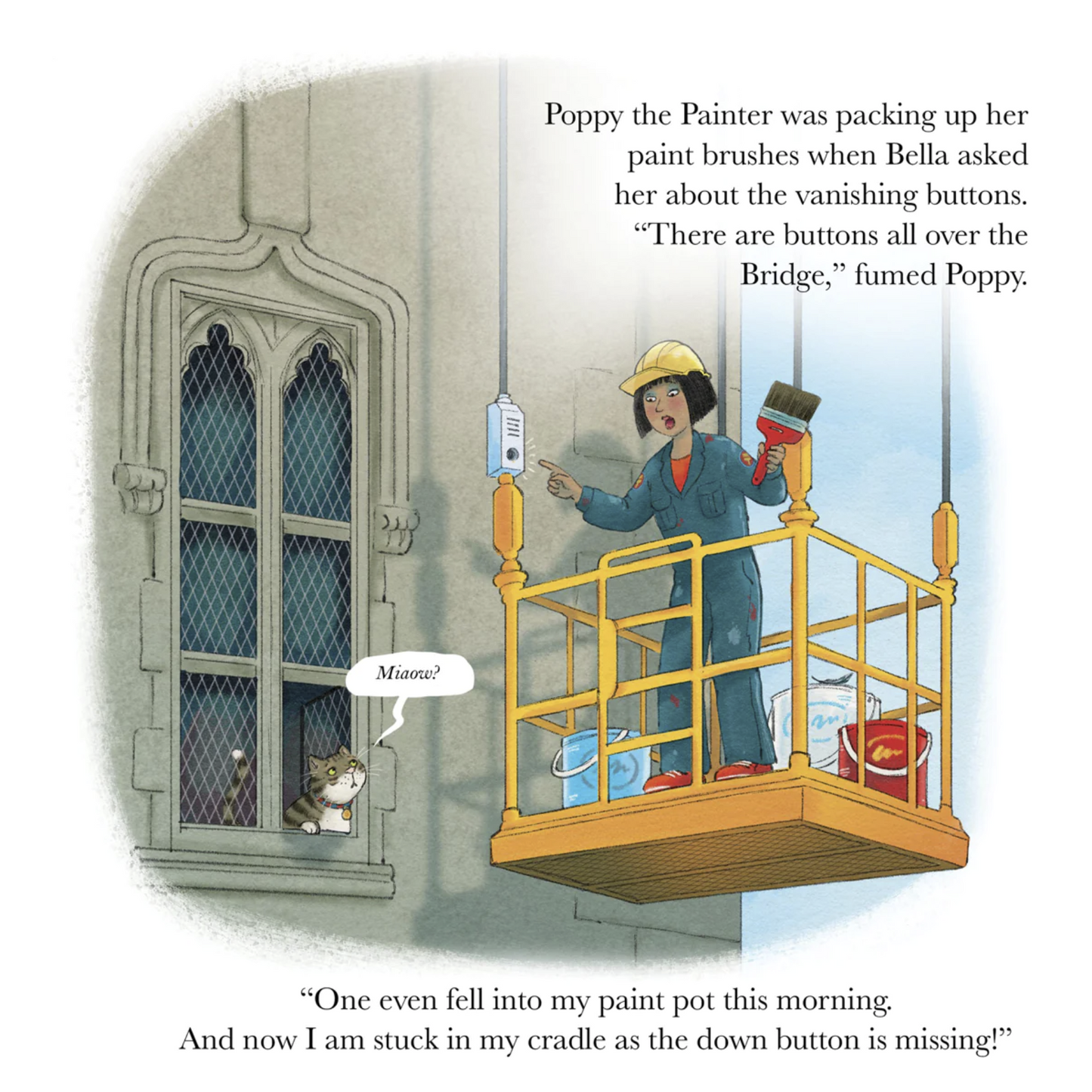 The Tower Bridge Cat and the Missing Button by Tee Dobinson Hardcover
