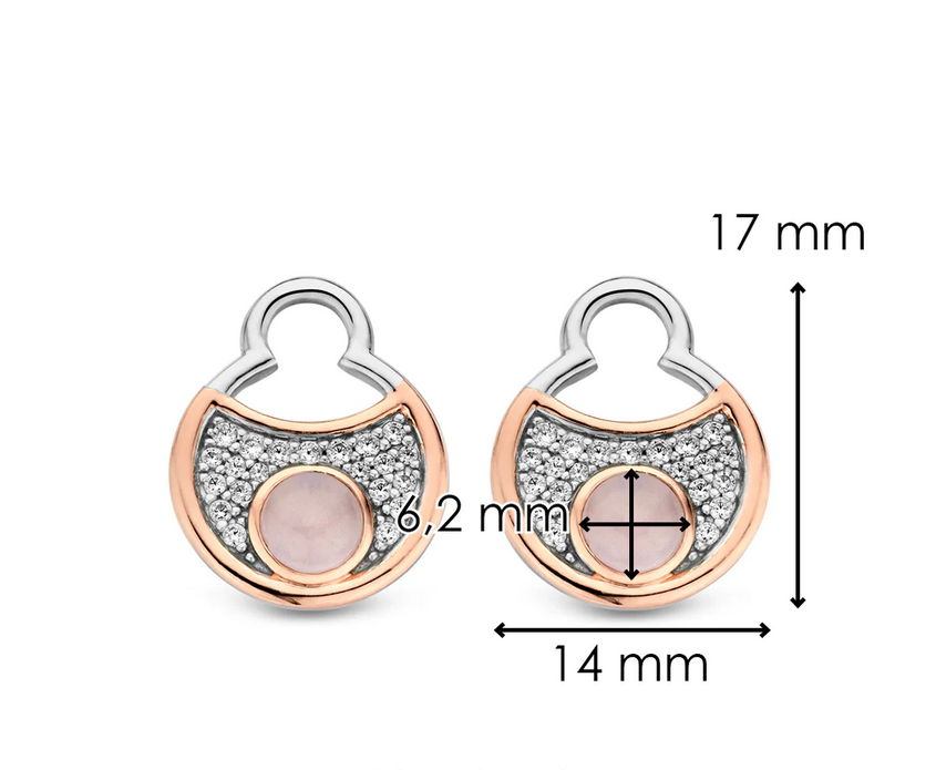 Ti Sento Earring Charm Pair Pink 9188SP
