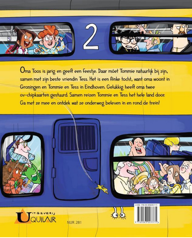 De treinreis van Tommie en Tess door Bart Haans Hardcover