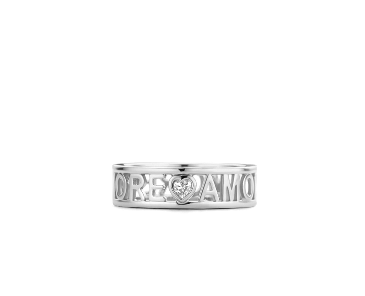 TI SENTO Ring 12227ZI "Amore Amore" Love Ring in 925 Sterling Silver