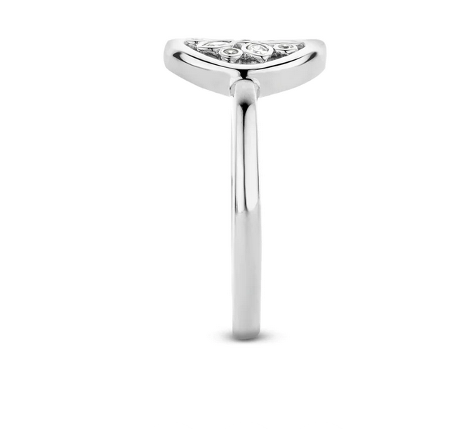 TI SENTO White Sakura Flower Ring in 925 Sterling Silver