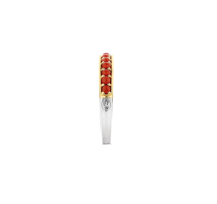 TI SENTO 12123CR Coral Red Ring in 925 Sterling Silver