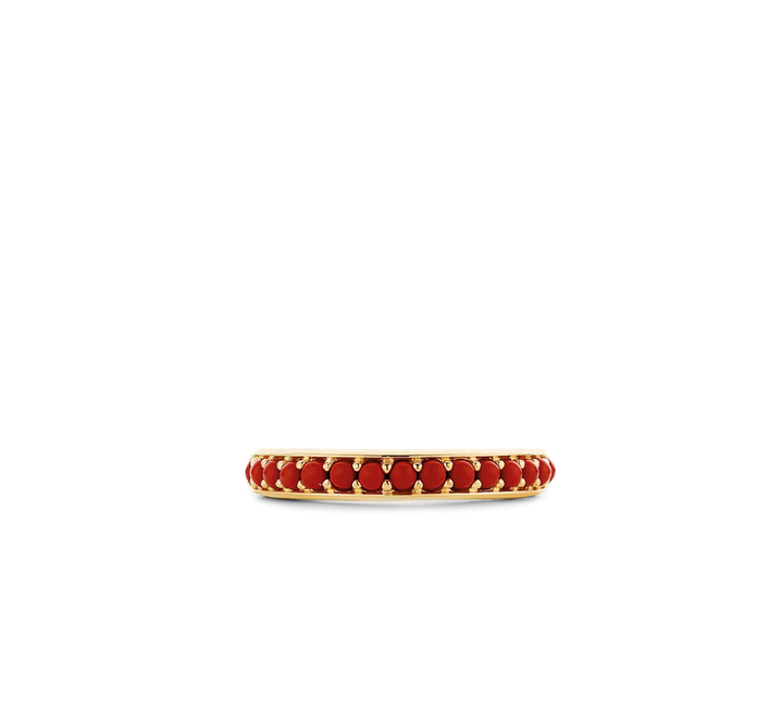 TI SENTO 12123CR Coral Red Ring in 925 Sterling Silver
