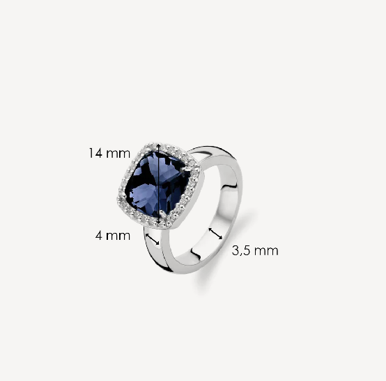 TI SENTO 1771DB London Blue Empire Square Ring