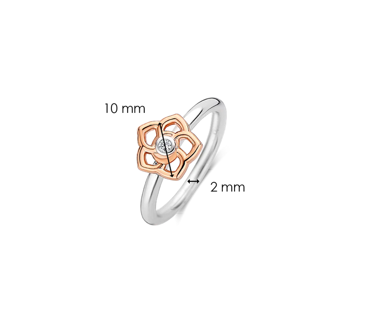 TI SENTO 12180ZR Sakura Flower Ring in Sterling Silver