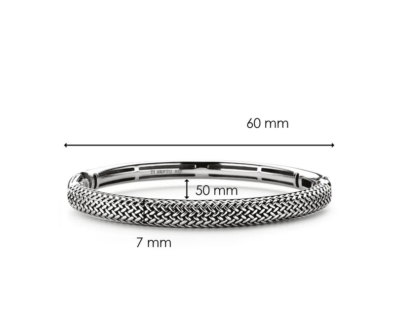 TI SENTO 2905SI Woven Look Bracelet in 925 Sterling Silver