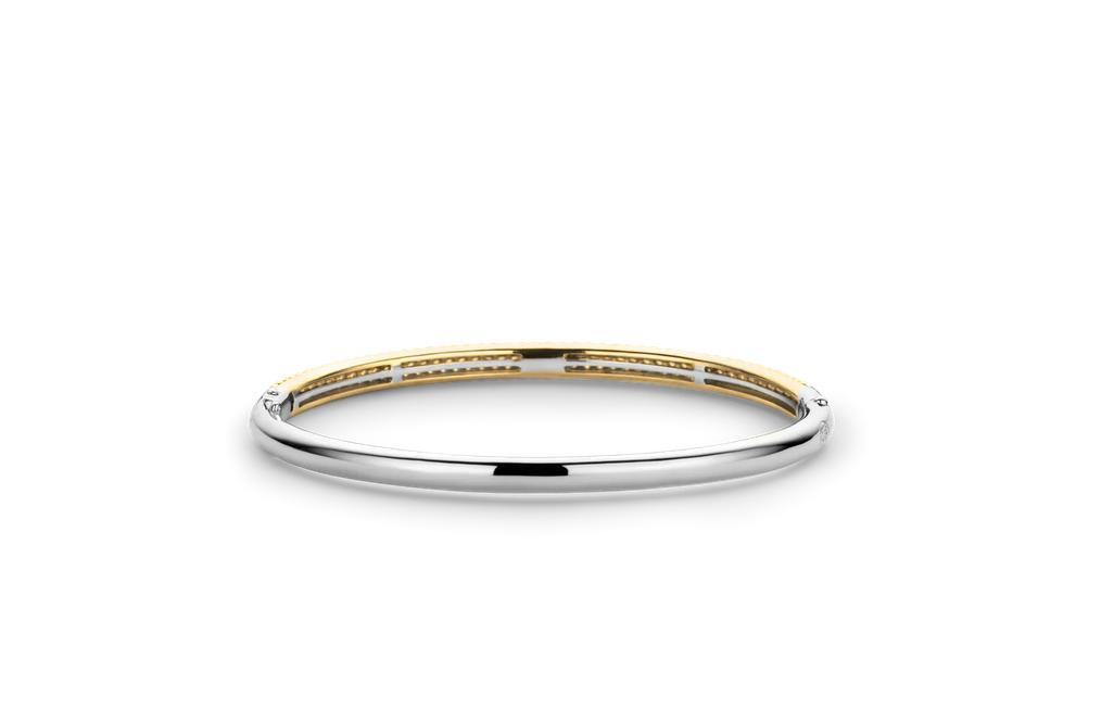 TI SENTO 2874ZR Gold Plated Zirconia Bangle in Sterling Silver