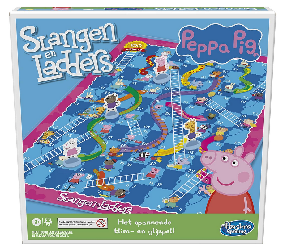 Peppa Pig Snakes and Ladders Board Game for Children from 3 Years for 2-4 Players