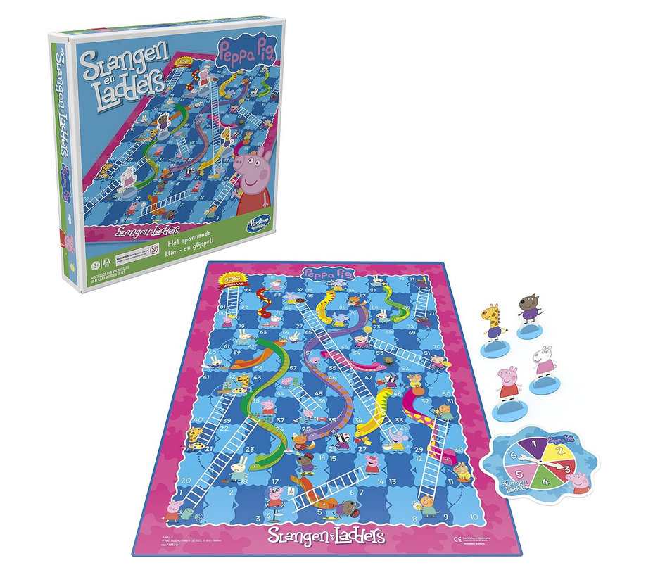 Peppa Pig Snakes and Ladders Board Game for Children from 3 Years for 2-4 Players