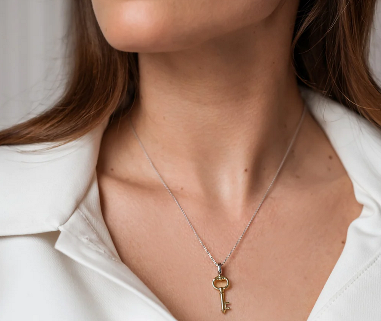 TI SENTO 6775SY Gold Key Pendant