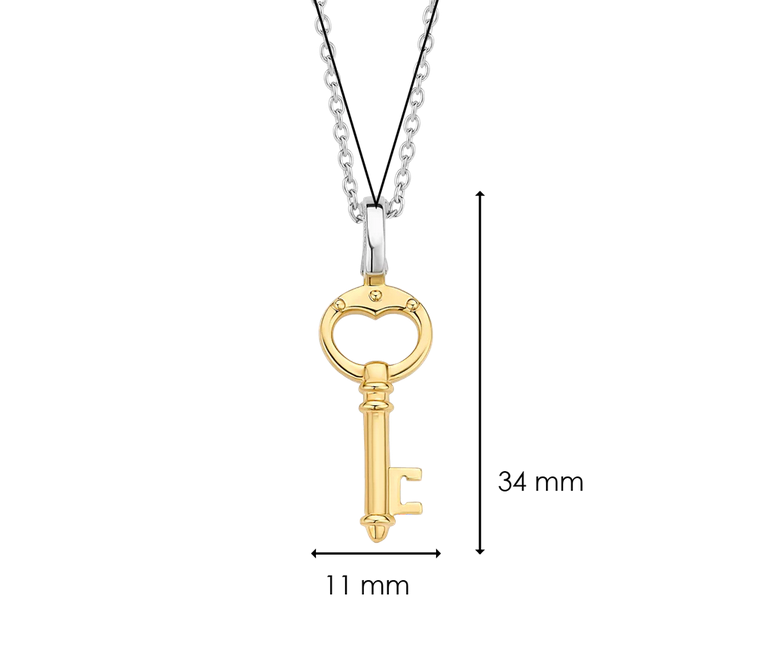 TI SENTO 6775SY Gold Key Pendant