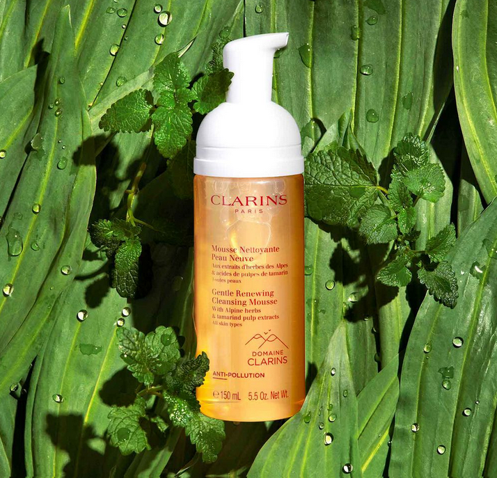 Clarins Gentle Renewing Cleansing Mousse with Alpine Herbs & Tamarind Pulp Extracts
