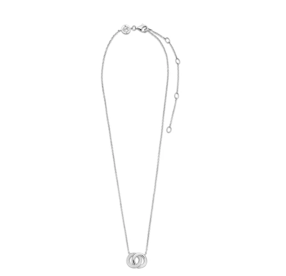 TI SENTO Twin Circle Necklace 3822ZI  Full View