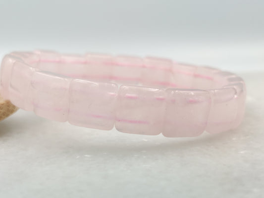 Rose Quartz Square Bracelet