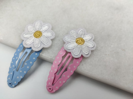 Kids Daisy Flower Hair Clip Pair