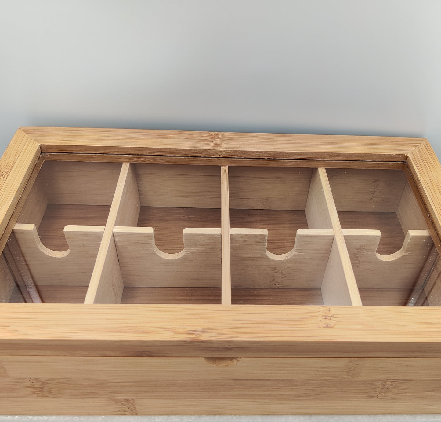 Bamboo Tea Storage Box 8 compartment