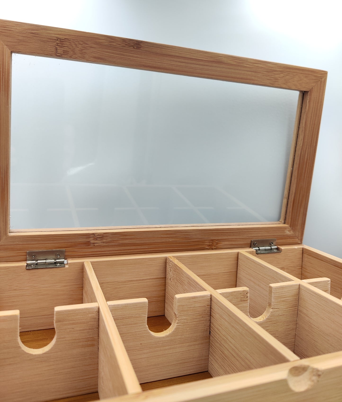 Bamboo Tea Storage Box 8 compartment