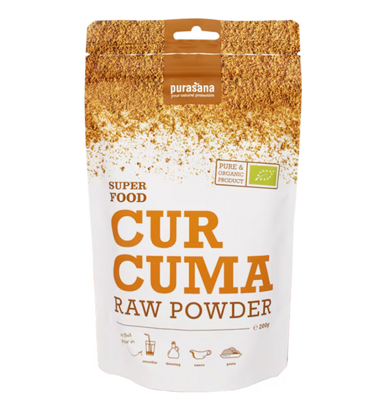 Purasana Organic Super Food Curcuma Turmeric Raw Powder 200g