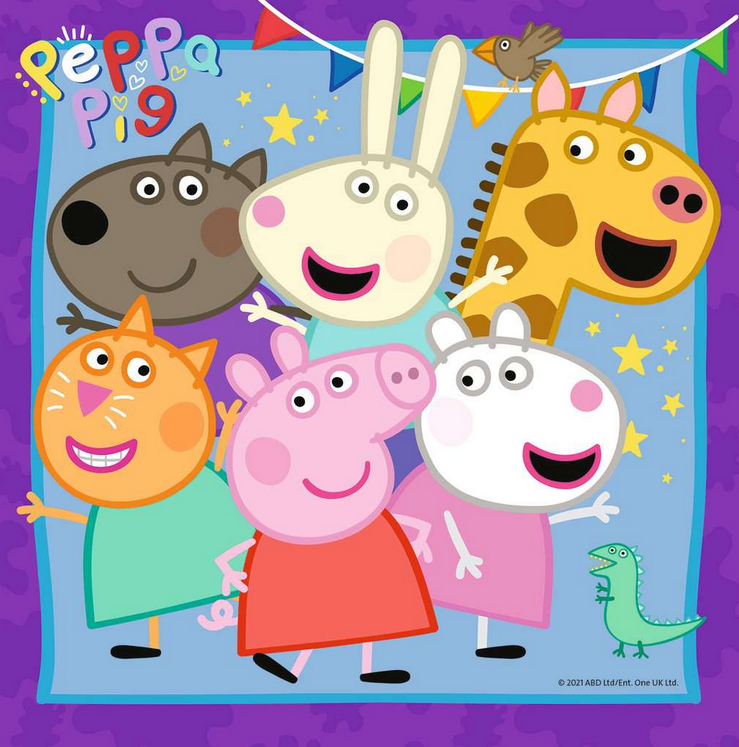 Peppa Pig: Ravensburger puzzel - Legpuzzel - 3x49 stukjes