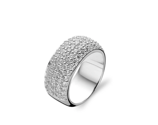 TI SENTO Ring 1514ZI Deluxe Zirconia Paved Ring in 925 Sterling Silver