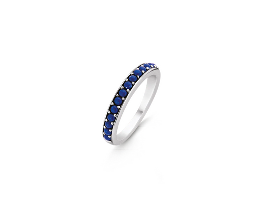 Ti Sento Lapis Lazuli Color Crystal Paved Ring in 925 Sterling Silver 12123BL Cover Shot